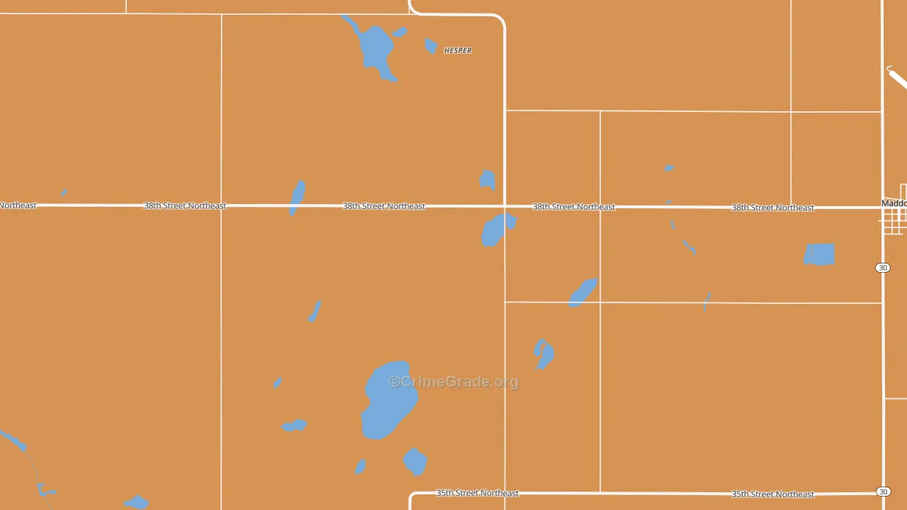 Hesper, ND Map of Vandalism Rates