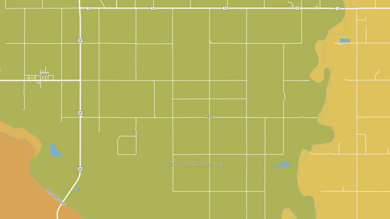 Hess, OK Map of Vandalism Rates