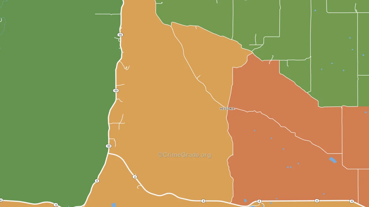 Hessdale, KS Map of Vandalism Rates