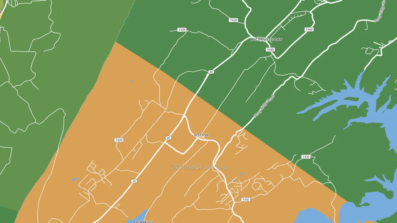 Hesston, PA Map of Vandalism Rates