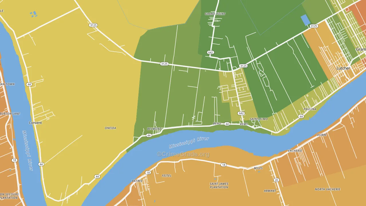 Hester, LA Map of Vandalism Rates
