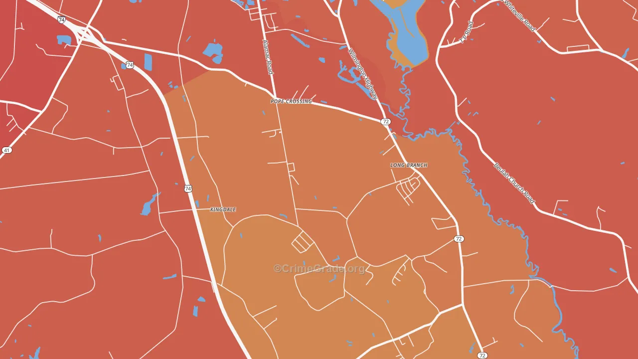 Hestertown, NC Map of Vandalism Rates