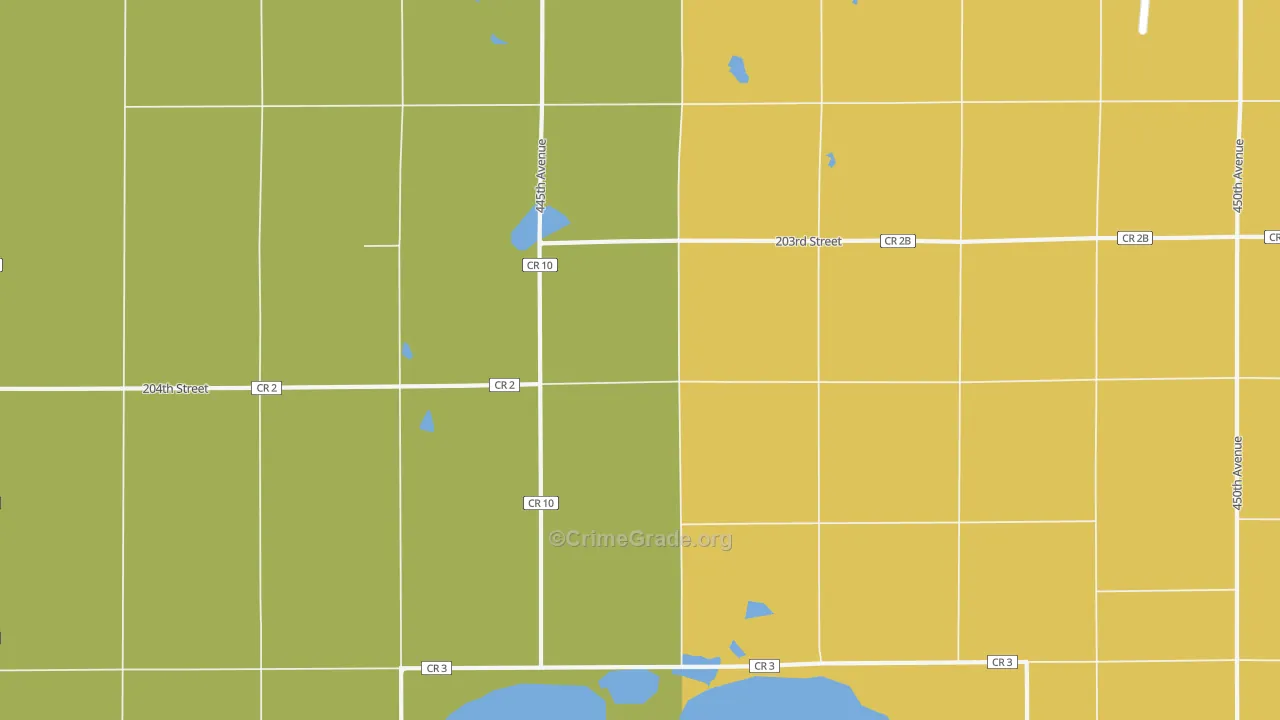 Hetland, SD Map of Vandalism Rates