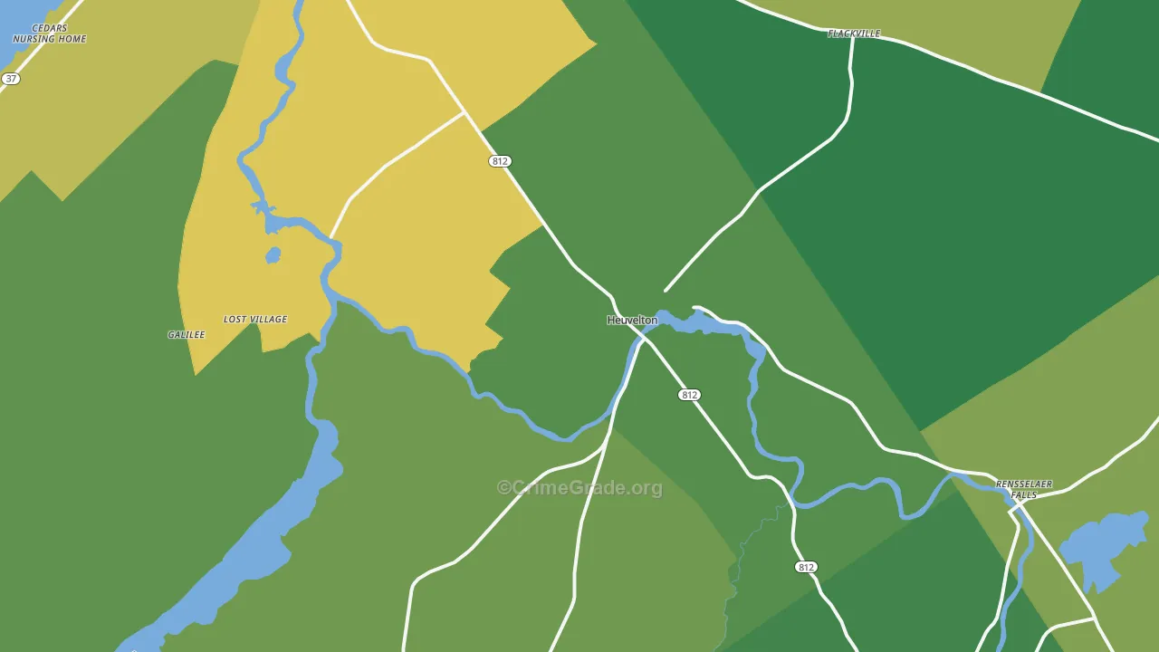 Heuvelton, NY Map of Vandalism Rates