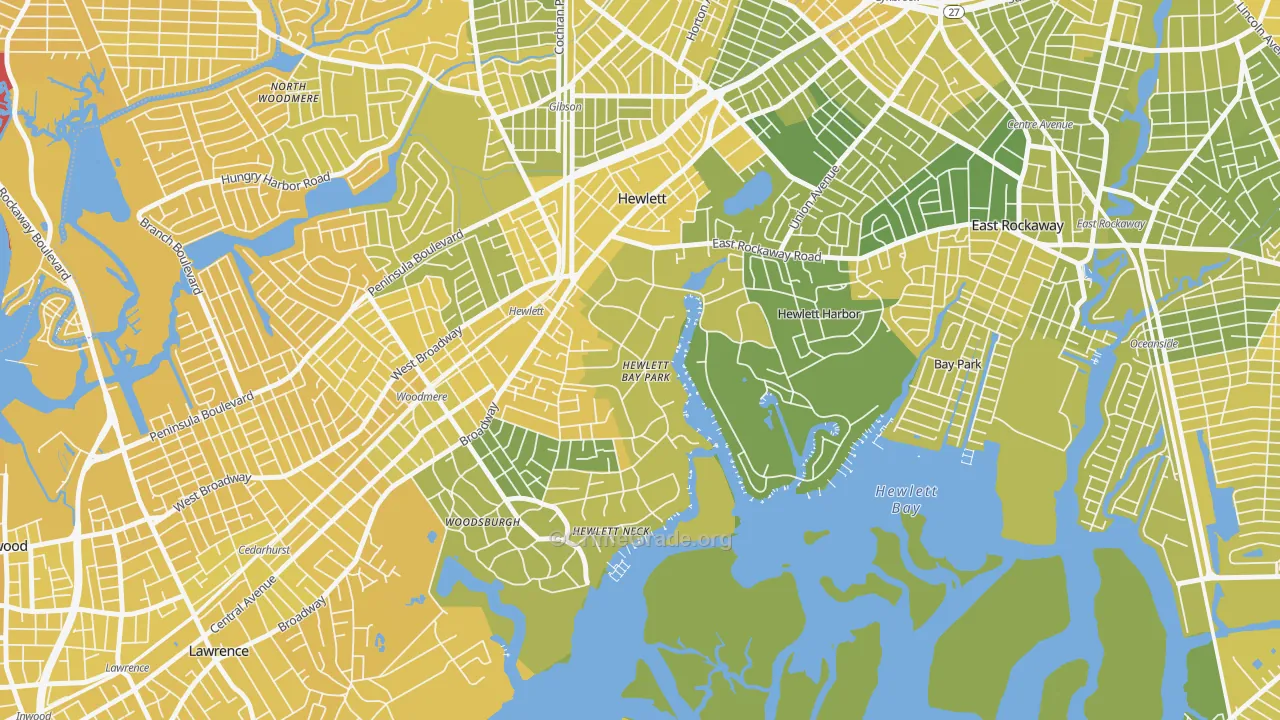 Hewlett Bay Park, NY Map of Vandalism Rates