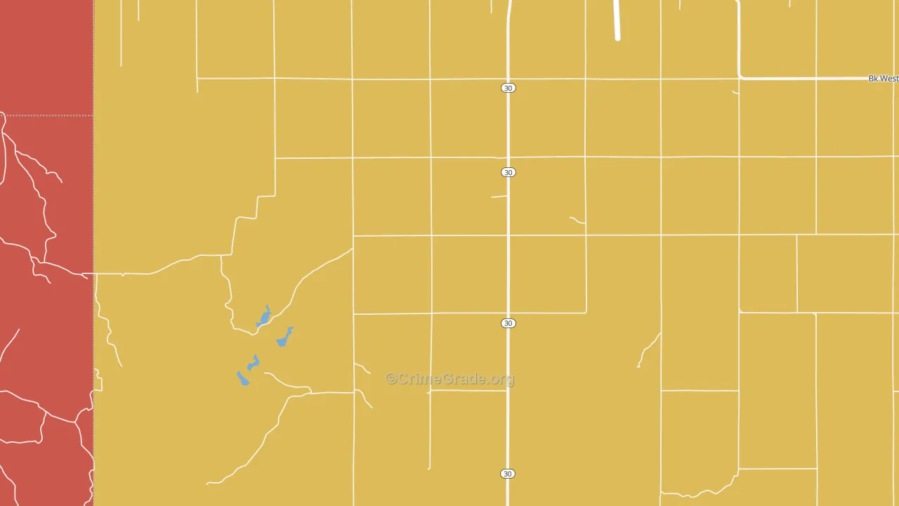 Hext, OK Map of Vandalism Rates