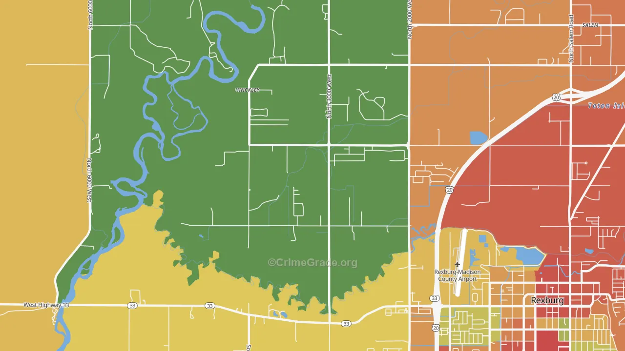 Hibbard, ID Map of Vandalism Rates