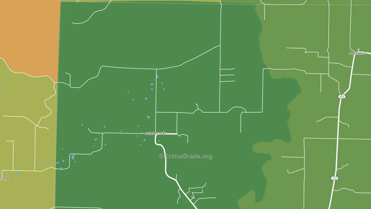 Hickory Flat, AR Map of Vandalism Rates