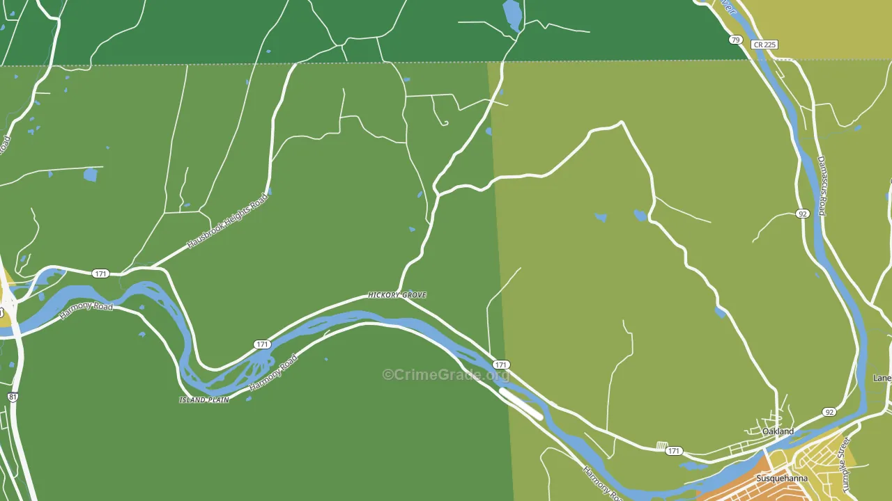 Hickory Grove, PA Map of Vandalism Rates