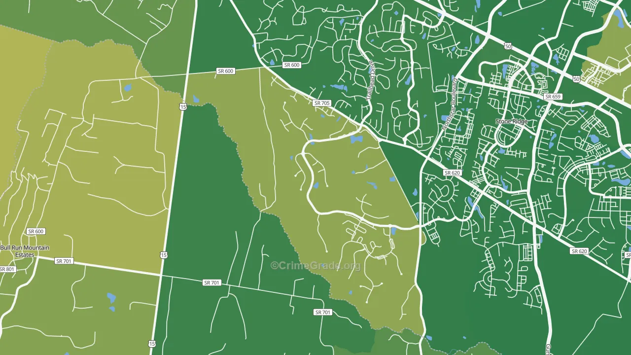 Hickory Grove, VA Map of Vandalism Rates