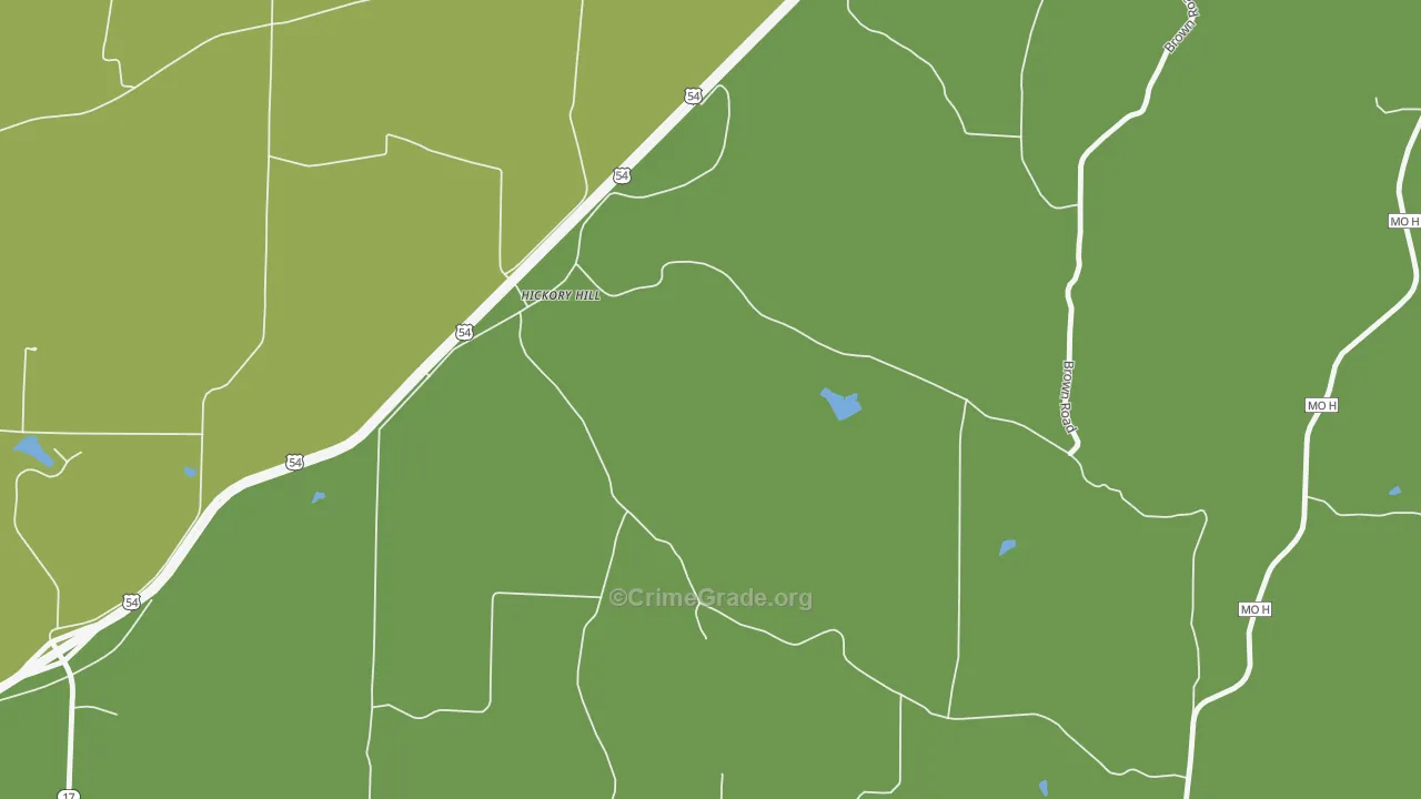 Hickory Hill, MO Map of Vandalism Rates