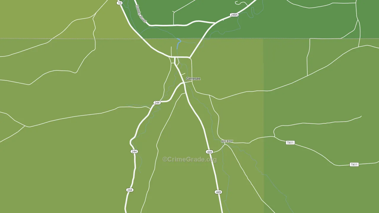 Hickox, PA Map of Vandalism Rates