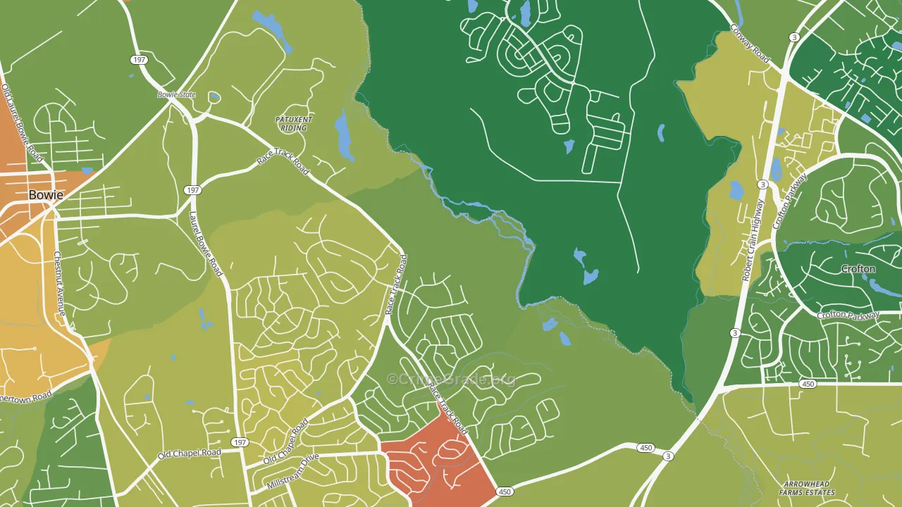 High Bridge Estates, MD Map of Vandalism Rates