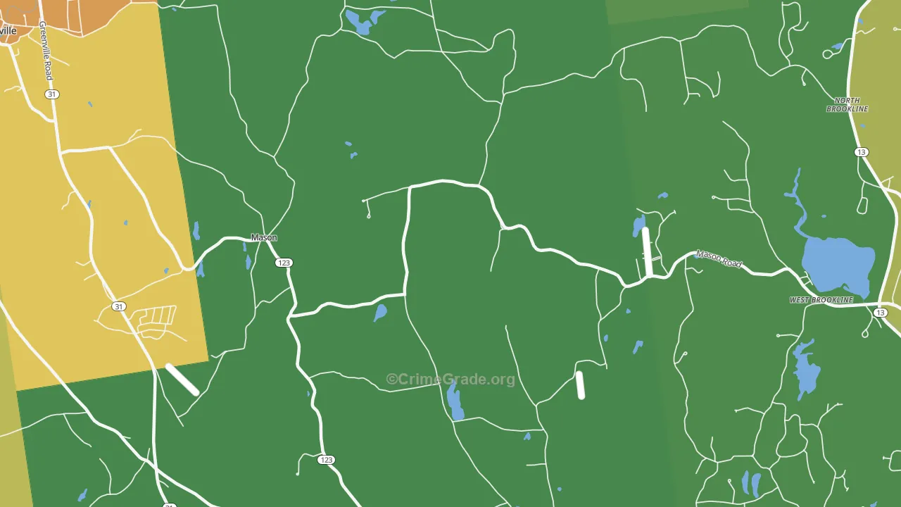 High Bridge, NH Map of Vandalism Rates