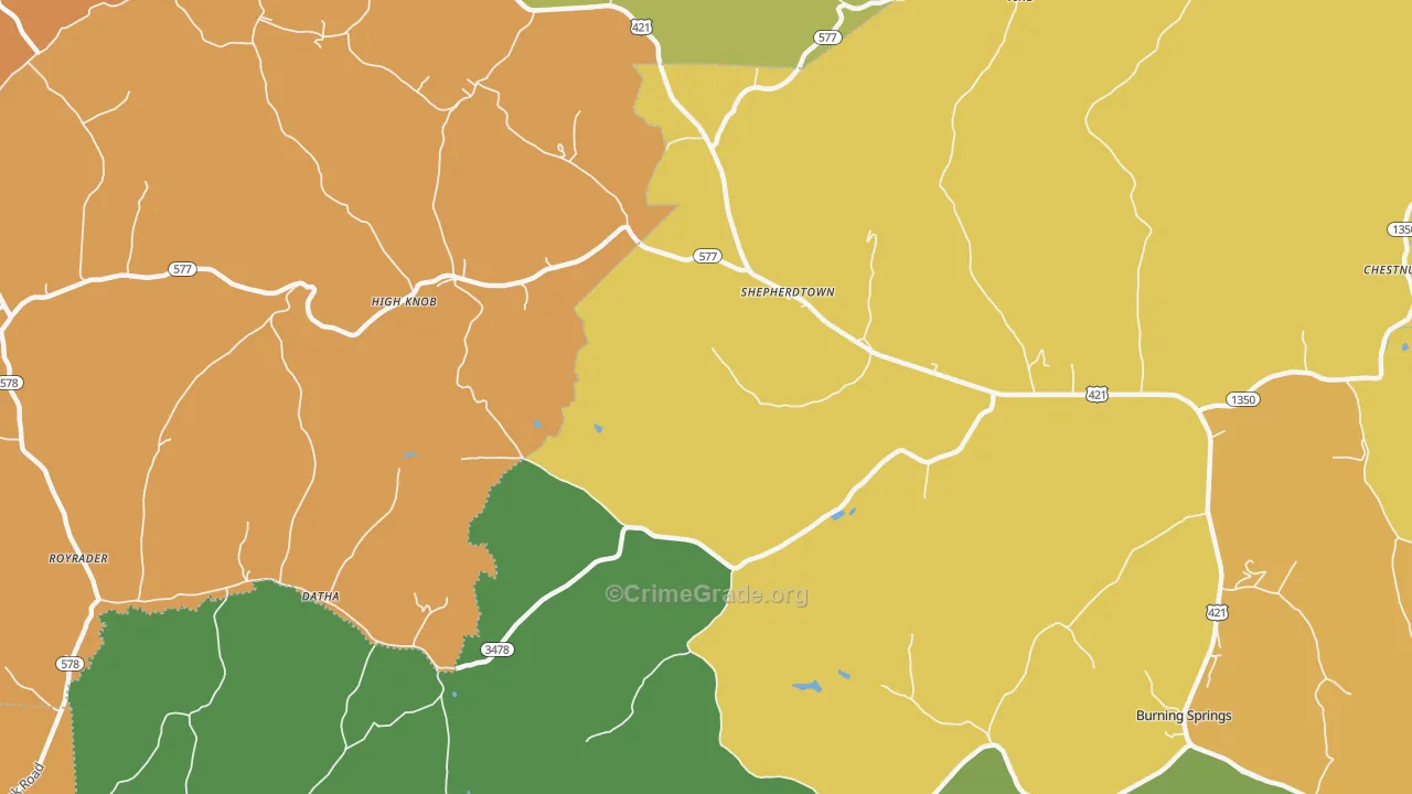 High Knob, KY Map of Vandalism Rates