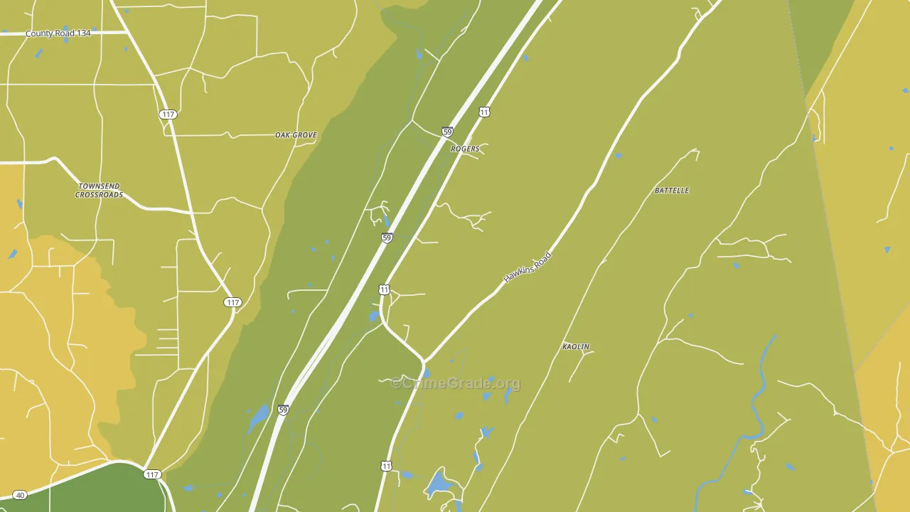 High Point, AL Map of Vandalism Rates