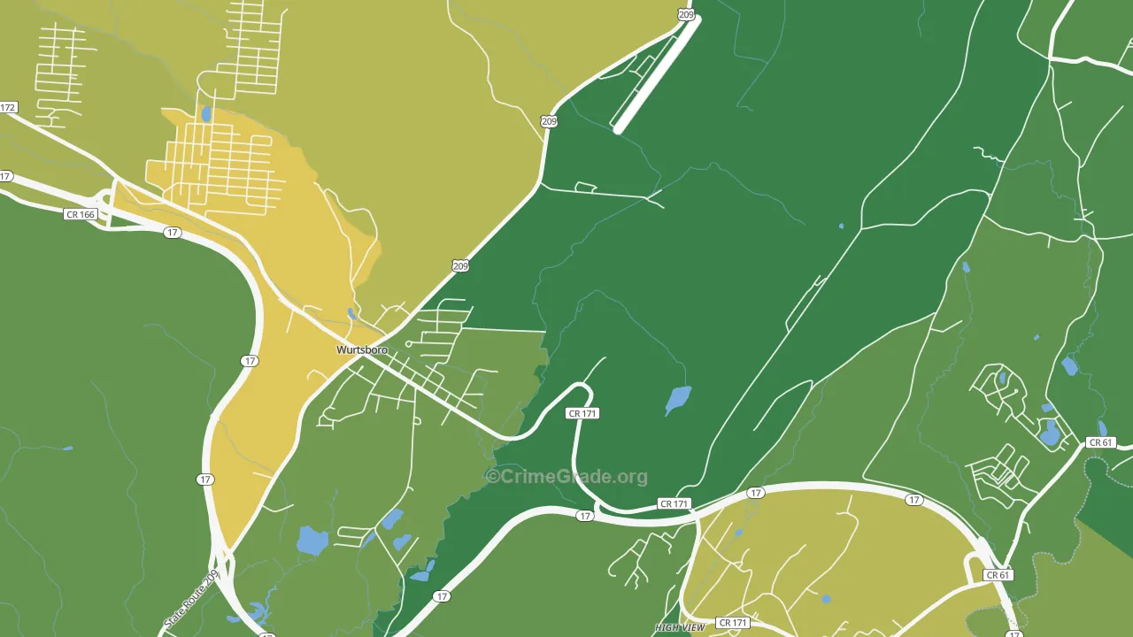 High View, NY Map of Vandalism Rates