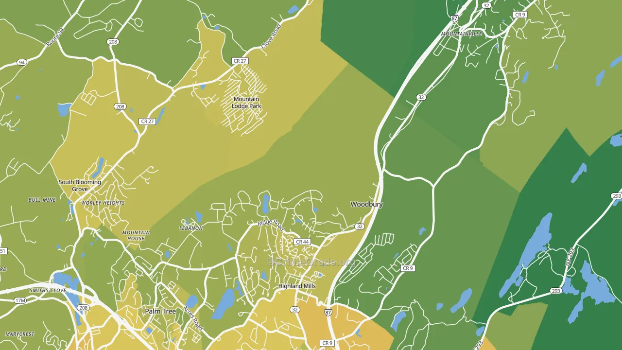 Highland Mills, NY Map of Vandalism Rates