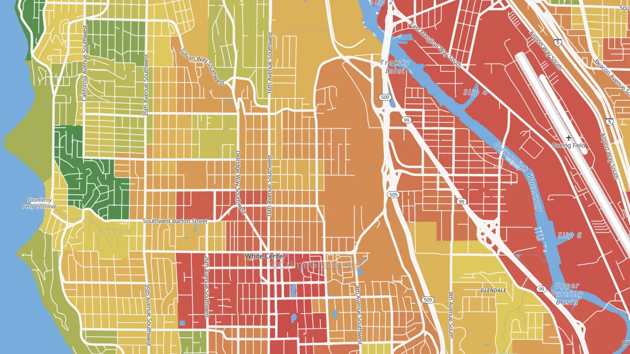 Highland Park, Seattle, WA Map of Vandalism Rates