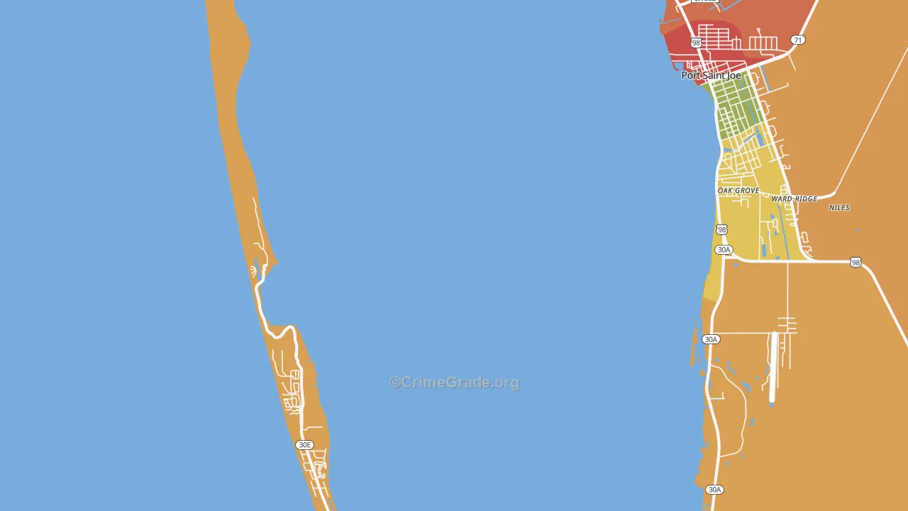 Highland View, FL Map of Vandalism Rates