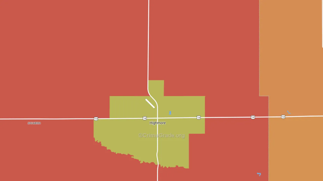 Highmore, SD Map of Vandalism Rates