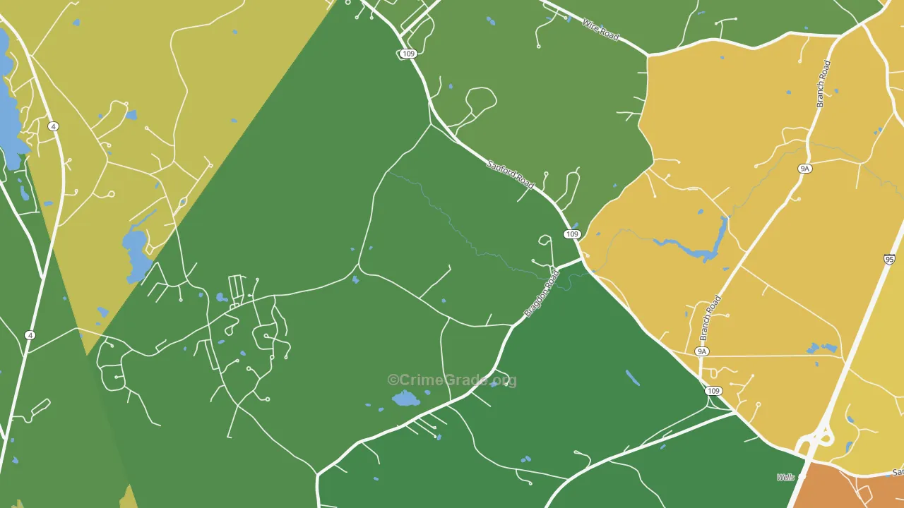 Highpine, ME Map of Vandalism Rates