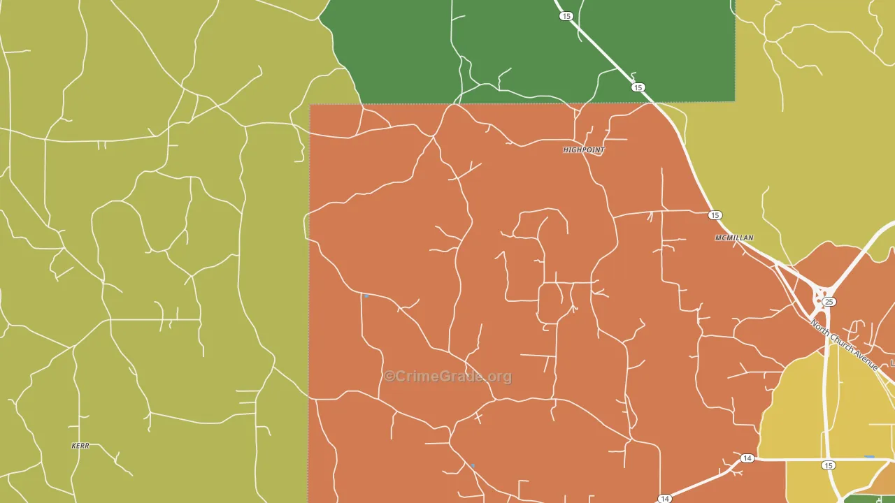 Highpoint, MS Map of Vandalism Rates