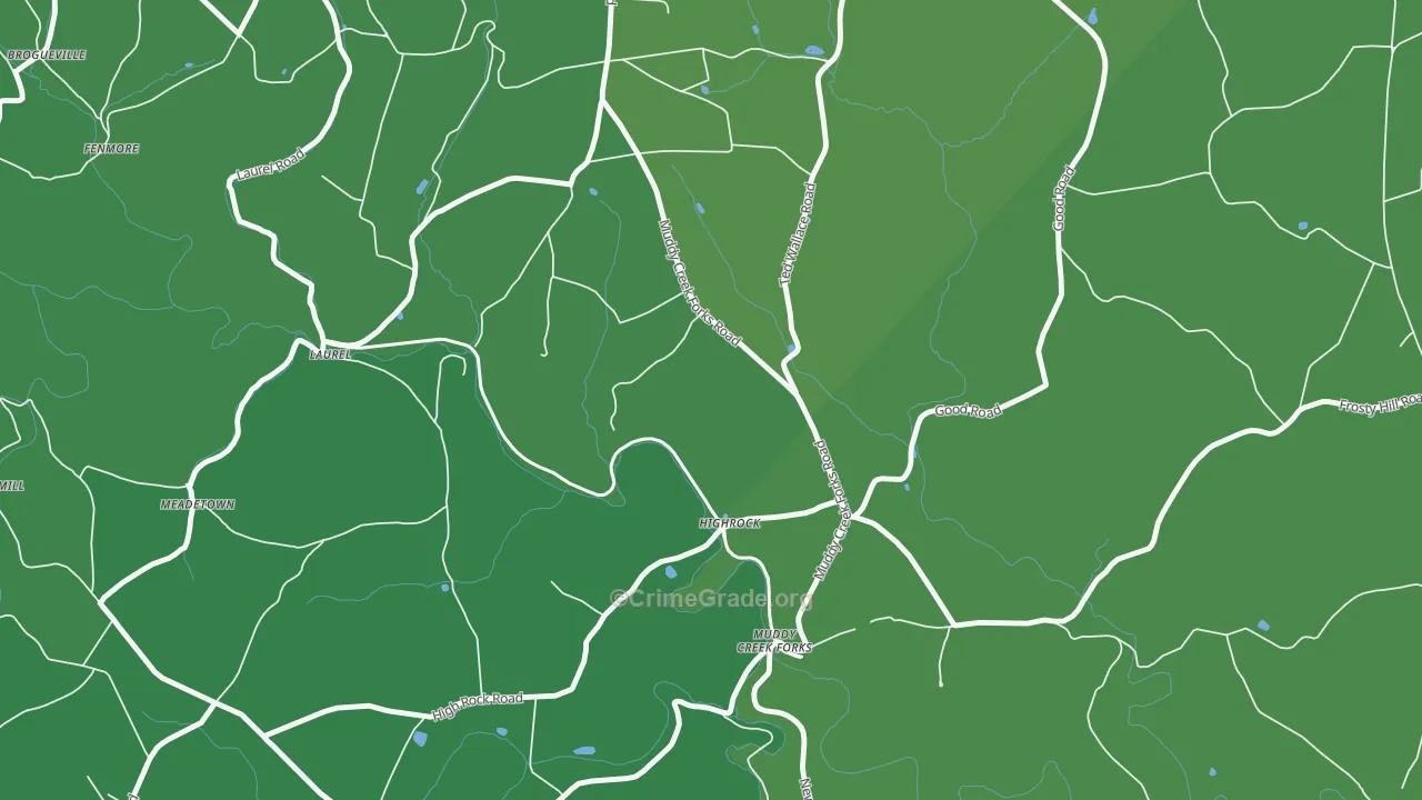 Highrock, PA Map of Vandalism Rates