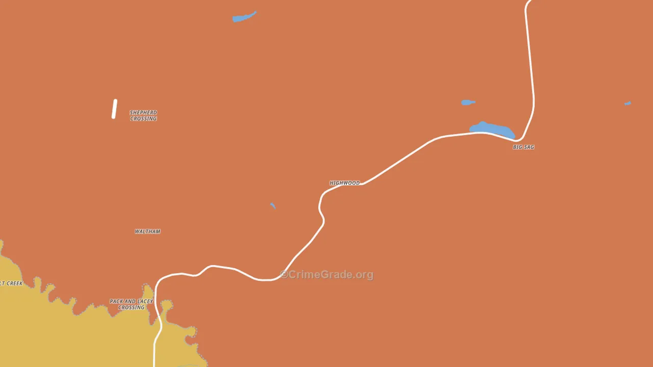 Highwood, MT Map of Vandalism Rates