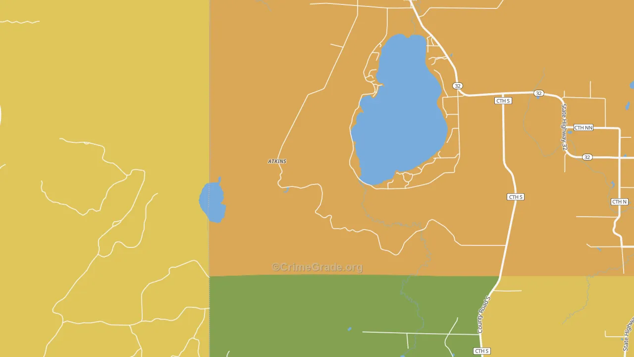 Hiles, WI Map of Vandalism Rates
