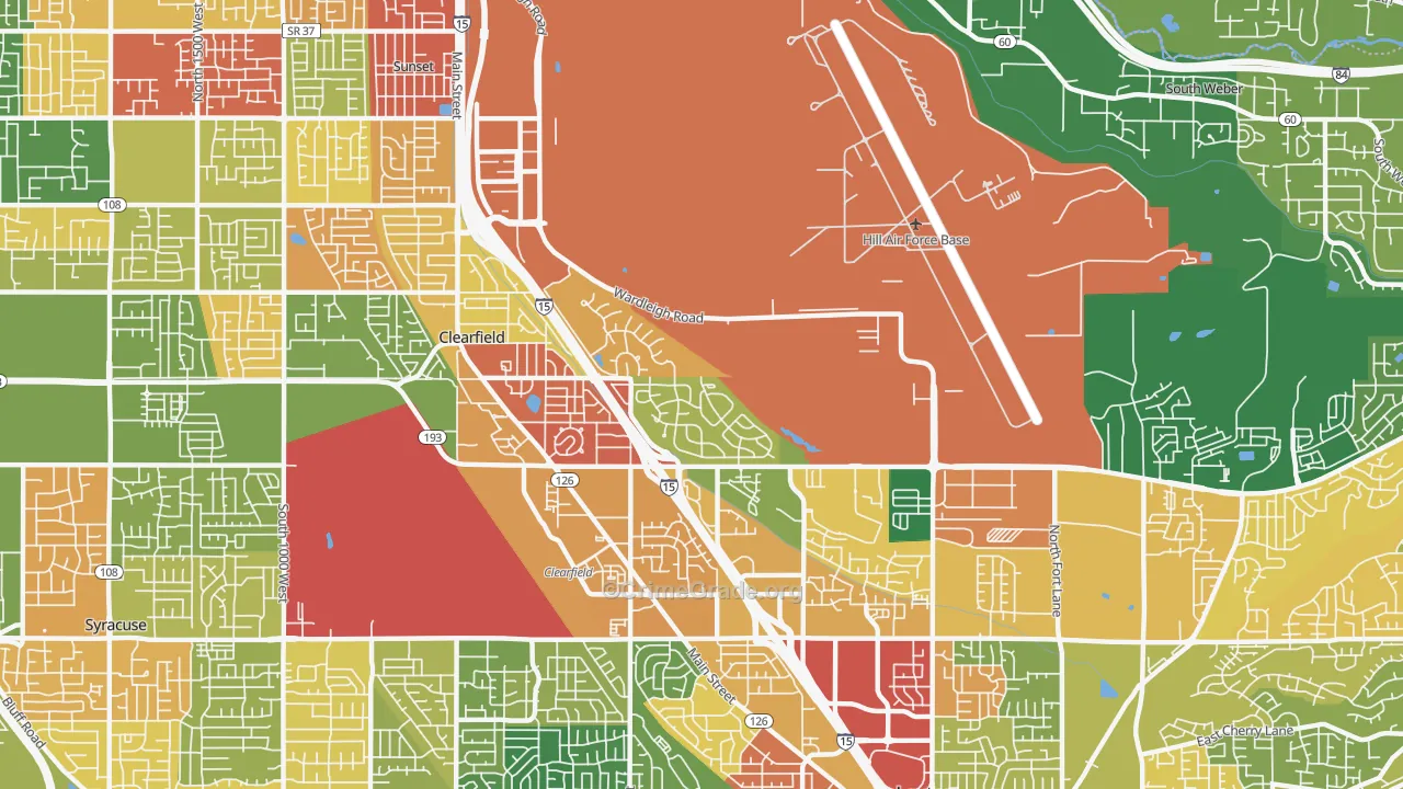 Hill Afb, UT Map of Vandalism Rates
