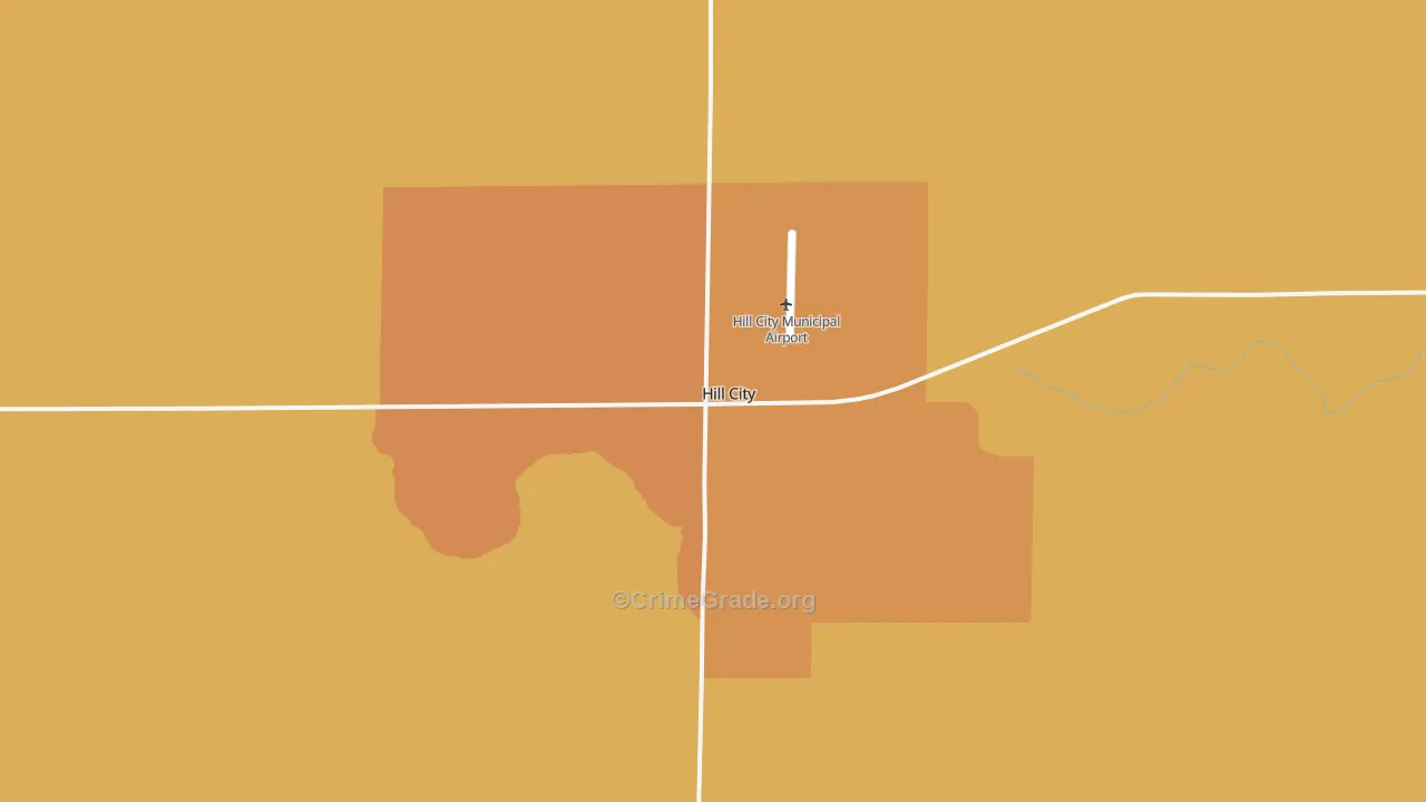 Hill City, KS Map of Vandalism Rates