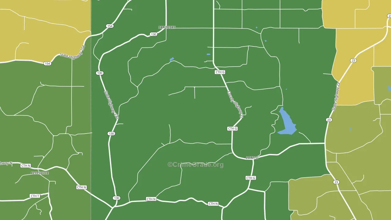 Hill Point, WI Map of Vandalism Rates