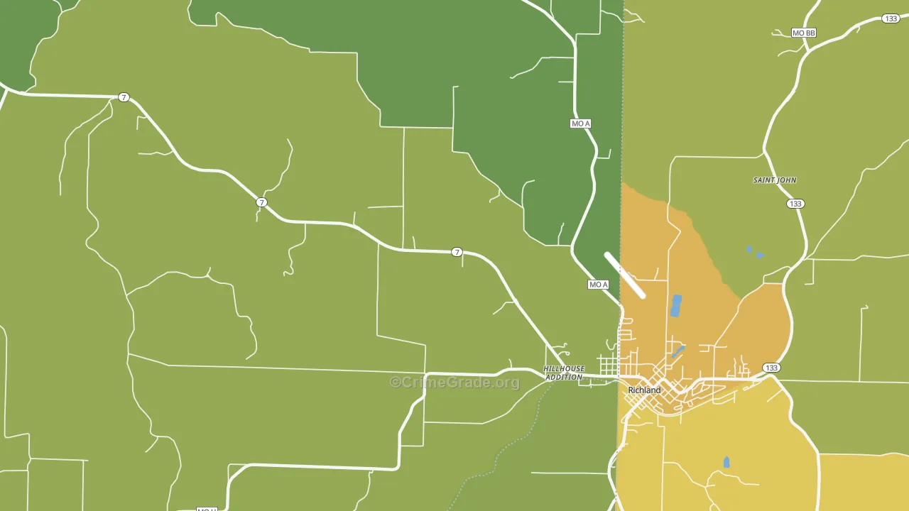 Hillhouse Addition, MO Map of Vandalism Rates