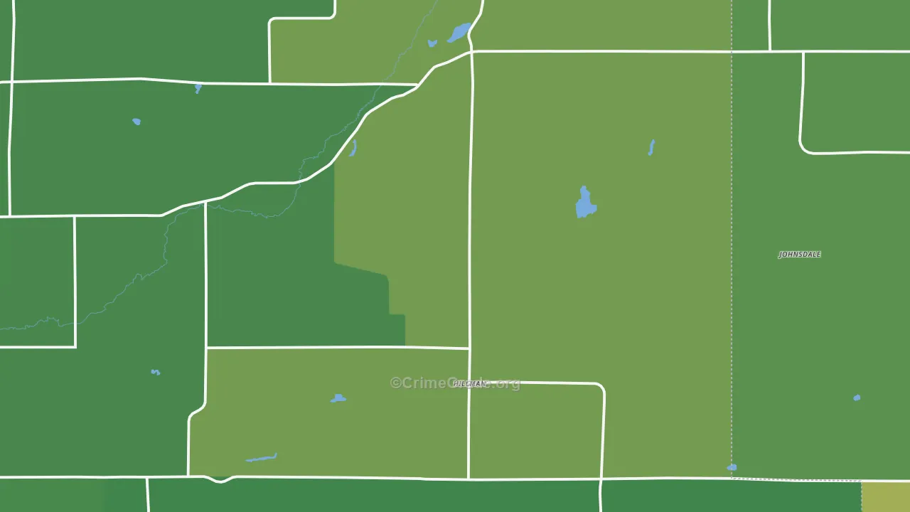 Hillman, MN Map of Vandalism Rates
