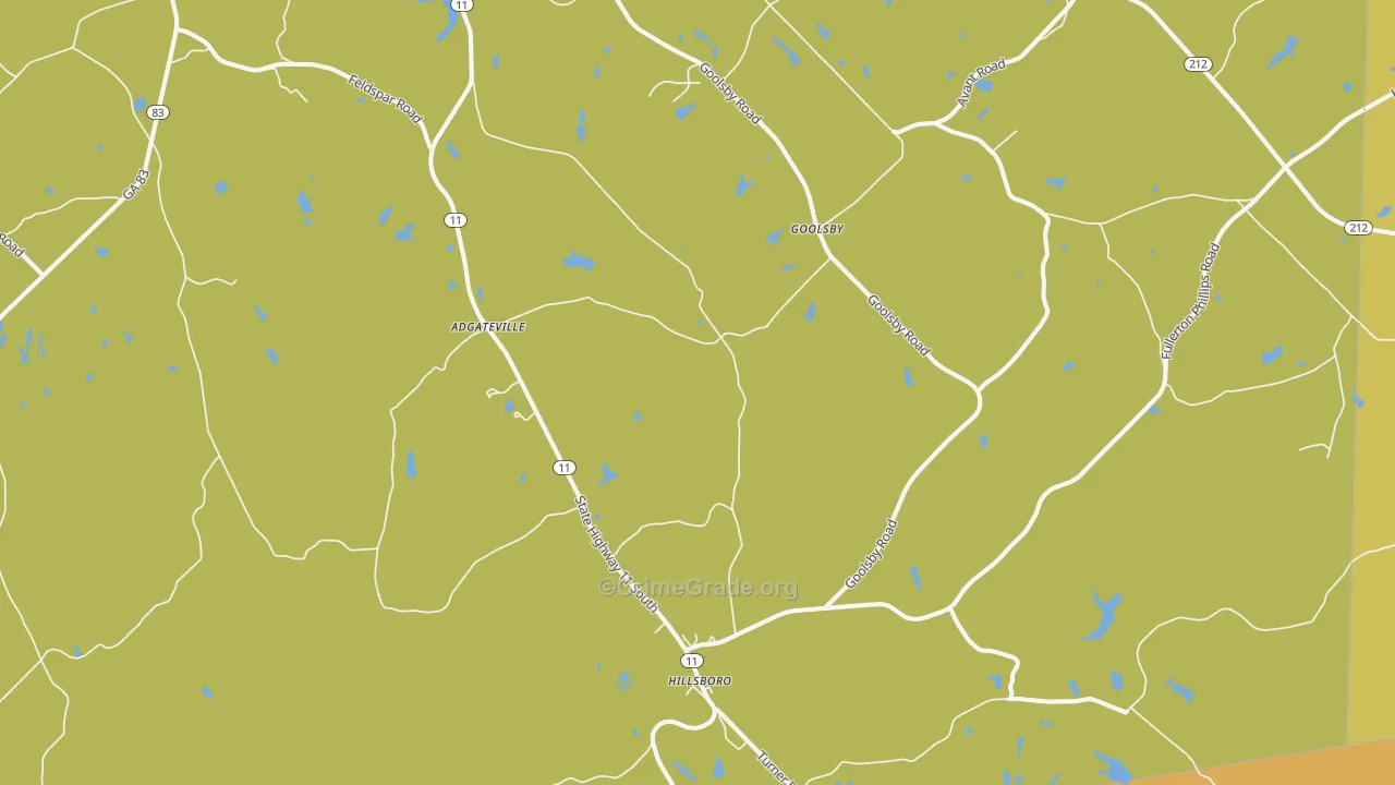 Hillsboro, GA Map of Vandalism Rates