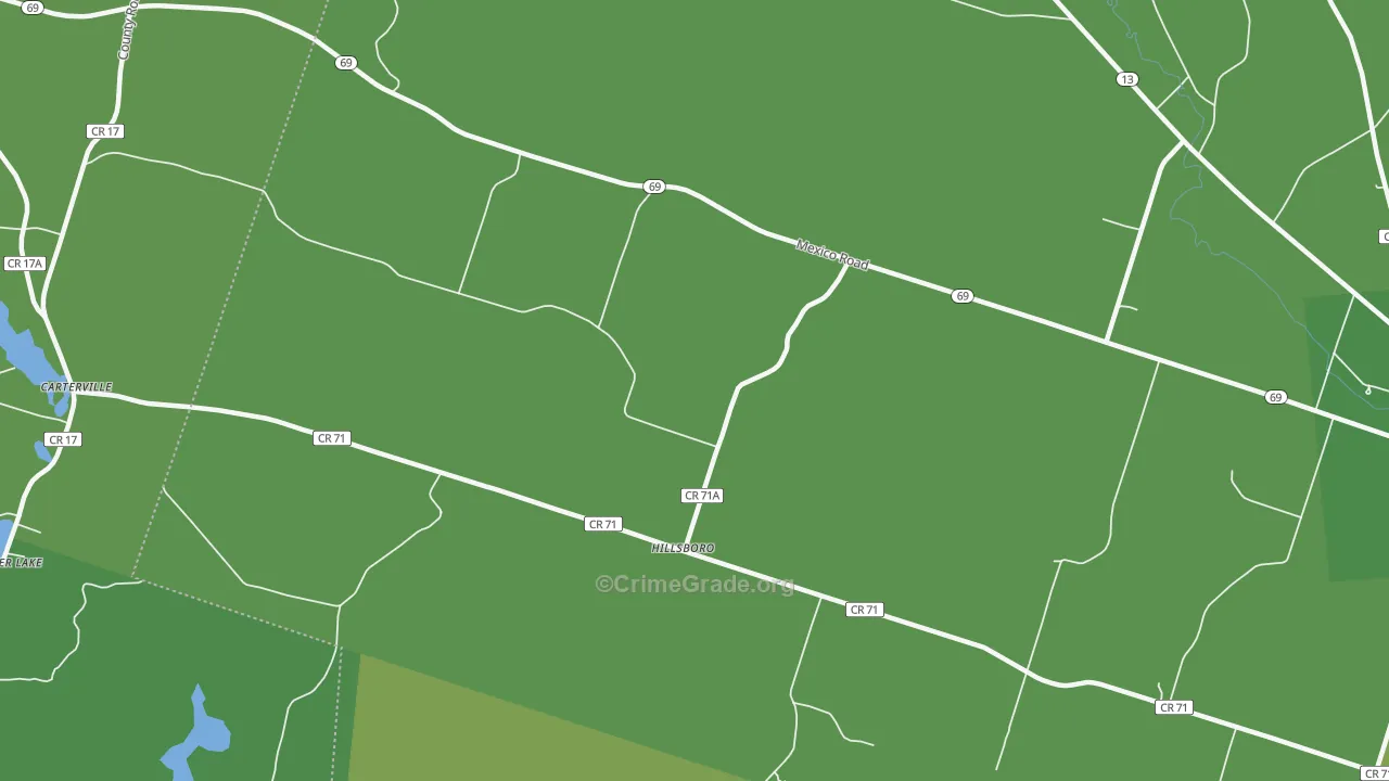 Hillsboro, NY Map of Vandalism Rates