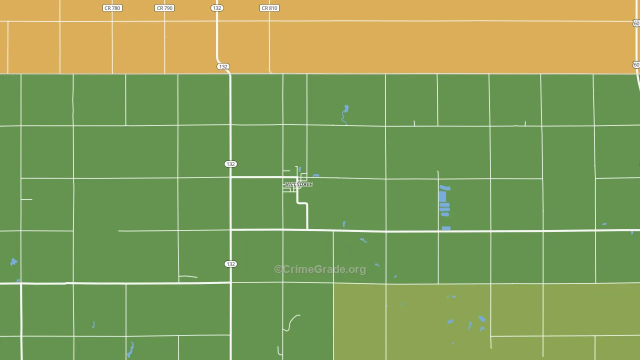 Hillsdale, OK Map of Vandalism Rates