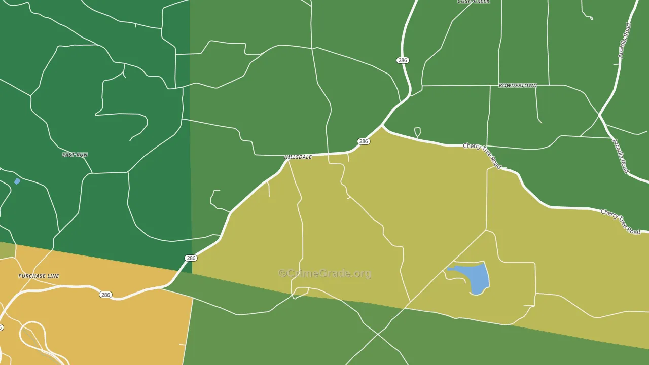 Hillsdale, PA Map of Vandalism Rates