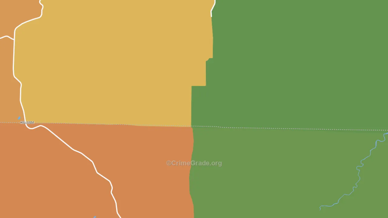 Hillside, CO Map of Vandalism Rates
