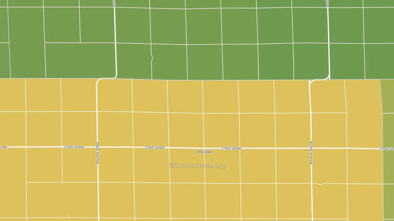 Hillside, SD Map of Vandalism Rates