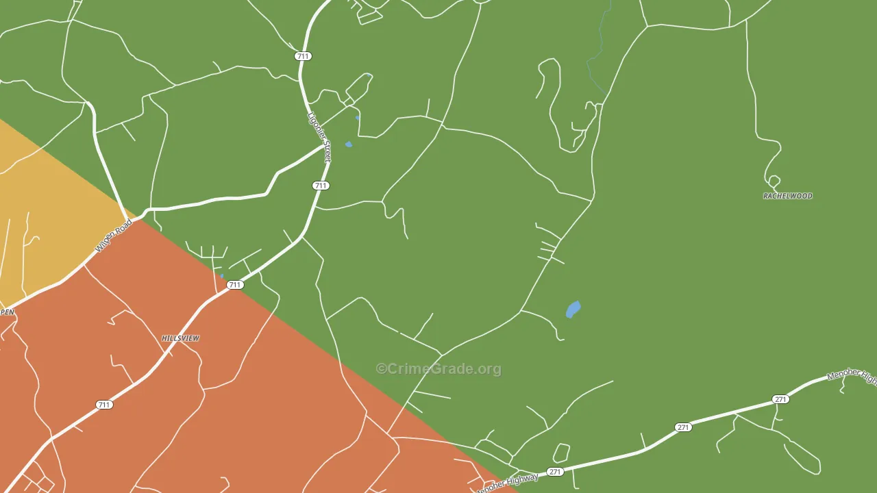 Hillsview, PA Map of Vandalism Rates