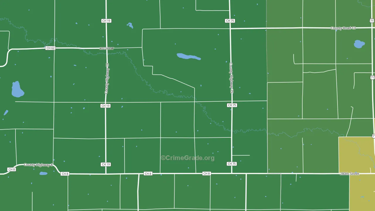 Hillview, MN Map of Vandalism Rates