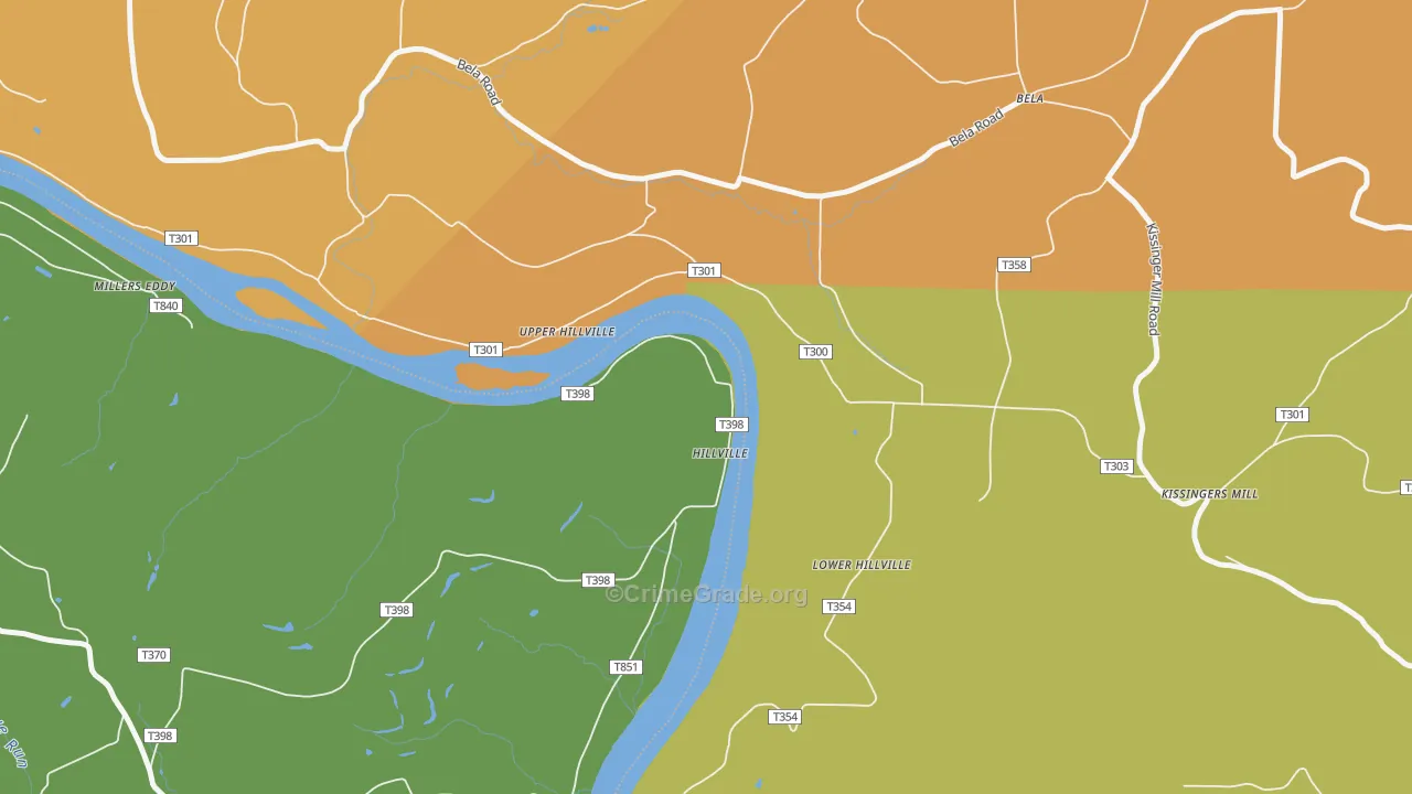 Hillville, PA Map of Vandalism Rates