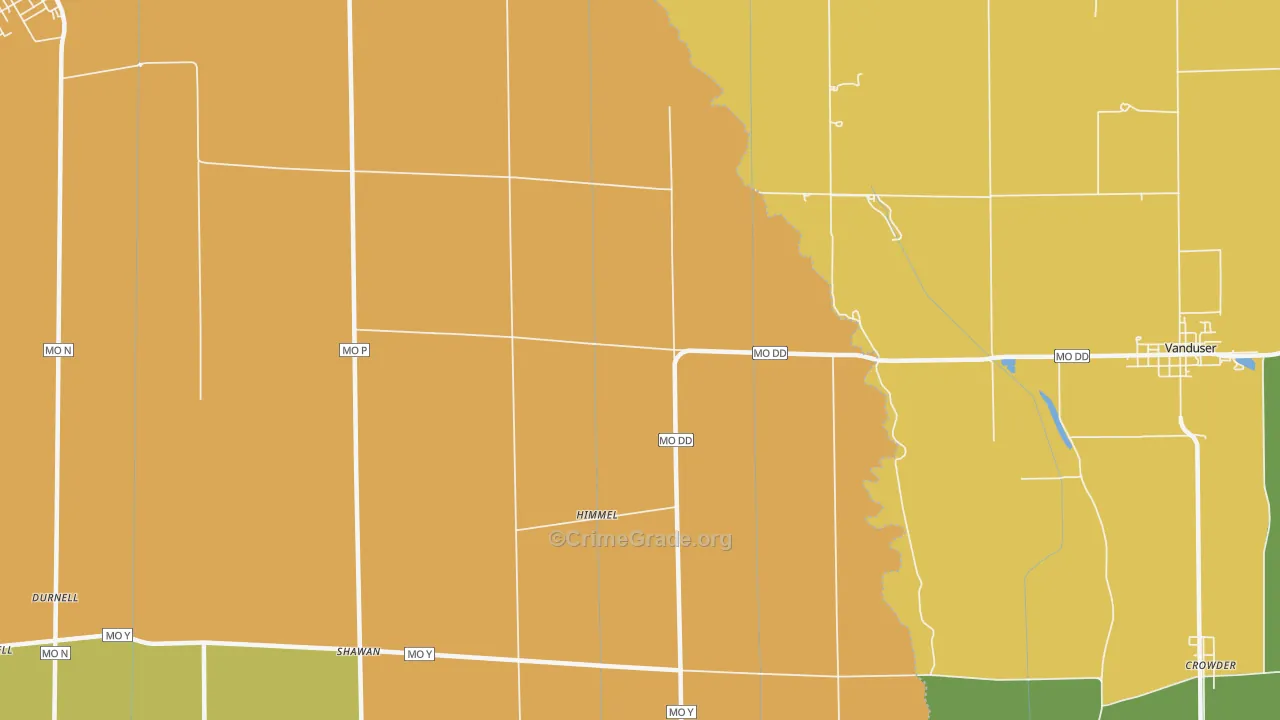 Himmel, MO Map of Vandalism Rates