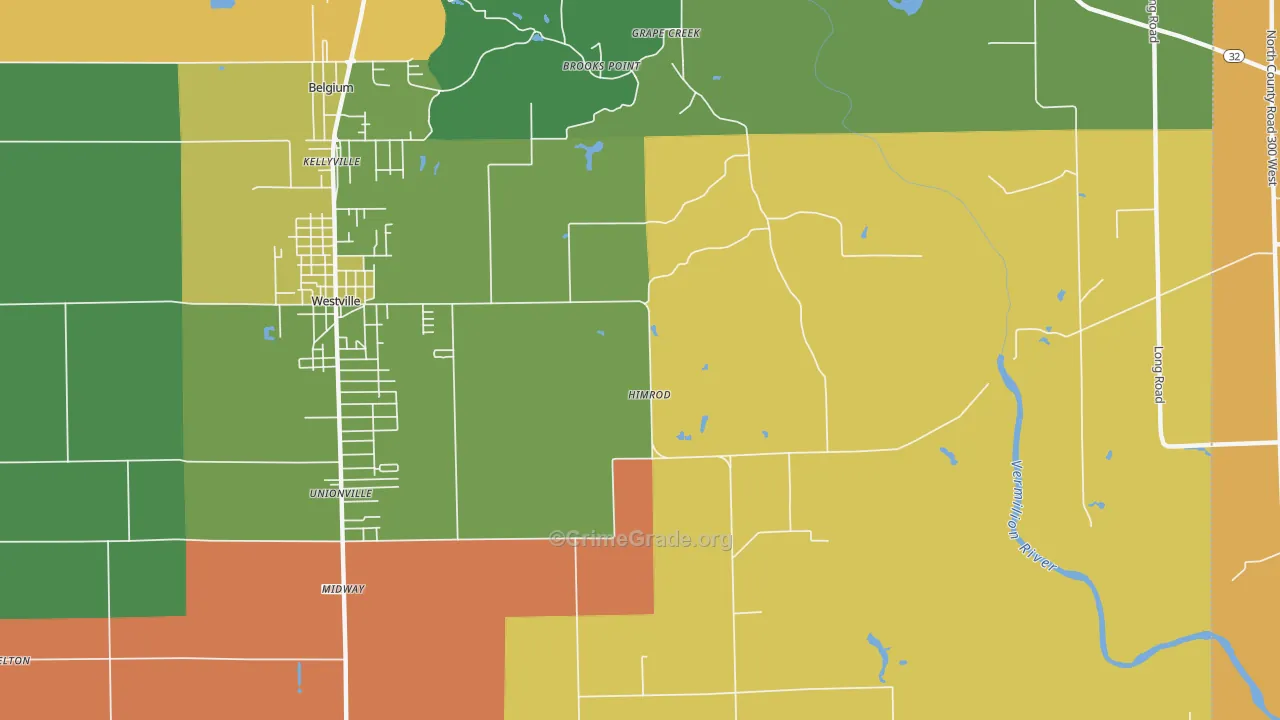 Himrod, IL Map of Vandalism Rates