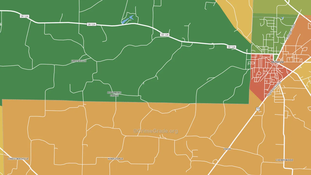 Hinkledale, TN Map of Vandalism Rates