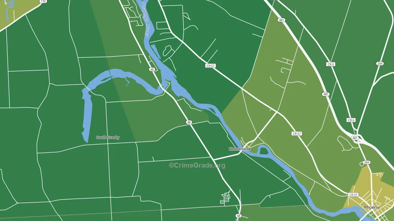 Hinmansville, NY Map of Vandalism Rates