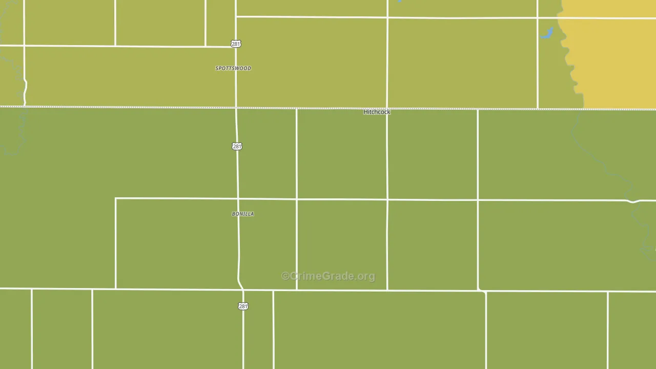 Hitchcock, SD Map of Vandalism Rates