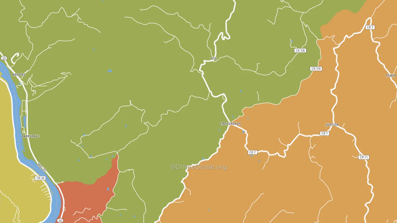 Hix, WV Map of Vandalism Rates